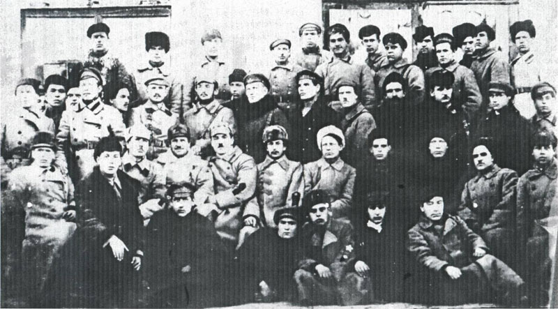 Командный состав частей особого назначения Кустанайского уезда. г. Кустанай, 1920  г. ГАКО. Оп.1-П. Ед. хр. 453.